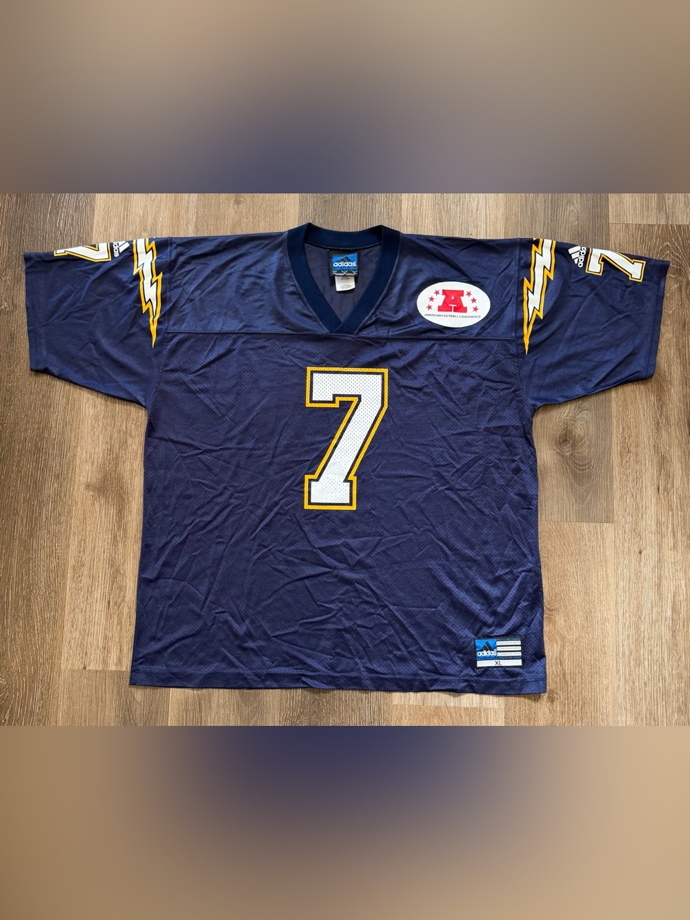 NFL San Diego Chargers Football Doug Flutie #7 Vintage Adidas Jersey SZ XL